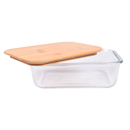 Rechthoekig Transparant Vershoudbakje voor Gezonde Maaltijden - 22cm x 17cm x 7.5cm - Vaatwasser- en Magnetronbestendig - 1520ml