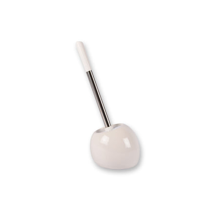Praktische Witte Toiletborstel En Toiletborstelhouder - Wc-reiniger - 664g - Badkameraccessoires - 14.5cm x 37.5 cm - Gemaakt Van Duurzaam Plastic, Roestvrij Staal En Dolomite