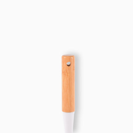 Elegante Witte Toiletborstel met Houder - 38cm Hoog - 142g - Hout & Kunststof – Badkameraccessoires