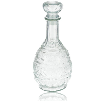 Kristallen Karaffen Set van 2 - Wijnkaraffen Decanteer 1 Liter Elk - Loodvrije Karaf voor Rode Wijn, Whisky, Bourbon & Meer