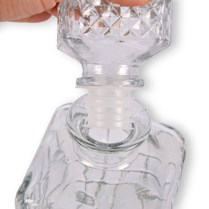 Transparante Glazen Whiskey Karaf - Set van 2 - 1000ml - Hoogte 23.5cm - Breedte 8.5cm