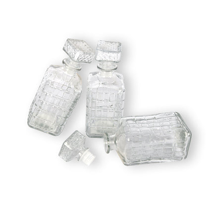 3stuks | whisky karaffen | Decanteerkaraf | transparant | 1 liter | Whisky accessoires | Whiskeykaraf | Whisky decanter | 23.5cm*8.5cm