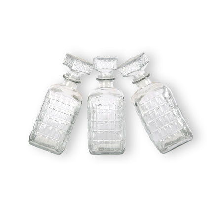 3stuks | whisky karaffen | Decanteerkaraf | transparant | 1 liter | Whisky accessoires | Whiskeykaraf | Whisky decanter | 23.5cm*8.5cm