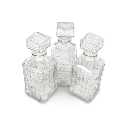 3stuks | whisky karaffen | Decanteerkaraf | transparant | 1 liter | Whisky accessoires | Whiskeykaraf | Whisky decanter | 23.5cm*8.5cm
