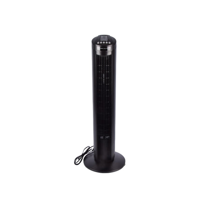 Krachtige Zwarte Torenventilator: 3 Snelheden, Timer & Oscillatie - 78 cm Hoog, 45W – Oscillatiesysteem