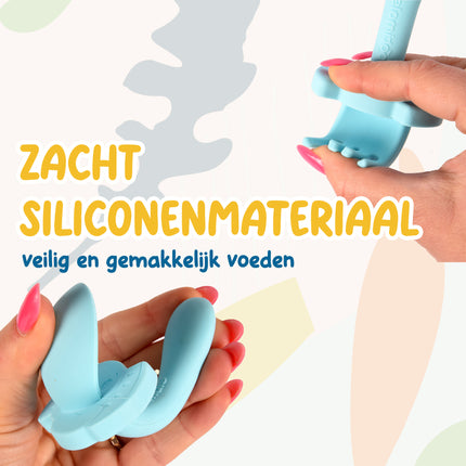 Bestekset | Kinderbestekset | Vaatwasmachinebestendig: tot 220 °C | met 1stuk lepel,1stuk vork | BPA Free | 12.5cm*5cm 