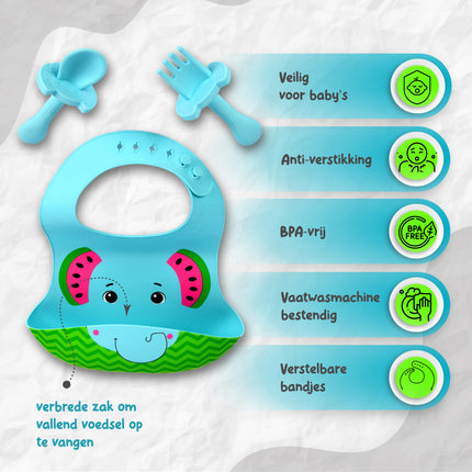 Bestekset | Kinderbestekset | Vaatwasmachinebestendig: tot 220 °C | met 1stuk lepel,1stuk vork | BPA Free | 12.5cm*5cm 