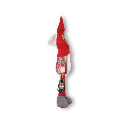 gnoom kerst | Rood | Gnoom | polyester | 270g | kerstmis | voor Binnen | met Pluche | Kerstbeelden | 55cm*15.5cm
