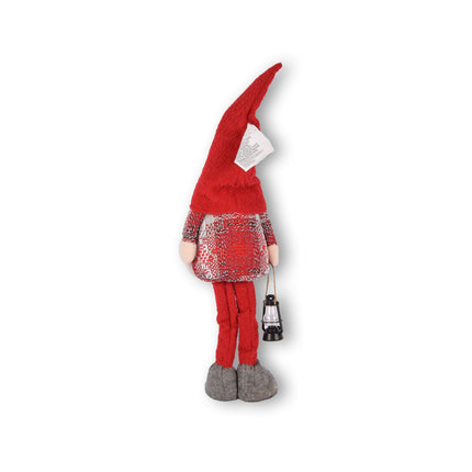 gnoom kerst | Rood | Gnoom | polyester | 270g | kerstmis | voor Binnen | met Pluche | Kerstbeelden | 55cm*15.5cm