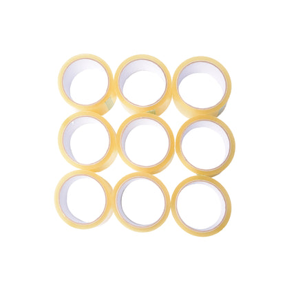 9x Geluidsarm Verpakkingstape - Transparante Plastic Tape - Verpakkingstape Rol - 50m x 4.8cm