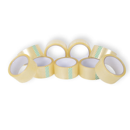 9x Geluidsarm Verpakkingstape - Transparante Plastic Tape - Verpakkingstape Rol - 50m x 4.8cm