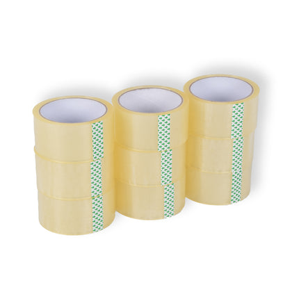 9x Geluidsarm Verpakkingstape - Transparante Plastic Tape - Verpakkingstape Rol - 50m x 4.8cm