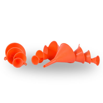 Trechterset | Set Van 3 | Orange | Keukengerei | Keukenaccessoires | Verschillende Maten | 3 set of 4 pieces assorted sizes