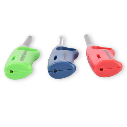 Multifunctionele Aansteker Set - Perfect voor BBQ Aansteken - Rood, Blauw, Grijs - 26cm x 2.5cm x 3.5cm - 200g - Kunststof - 3 x Aanstekers