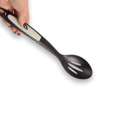 Spatel van Kunststof - Bakspatel voor Keukengerei - 34cm Lengte - Zwart & Grijs