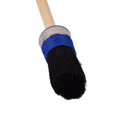 Kwalitatieve Synthetische Verfkwasten - Brede en Ronde Kwasten - Zwart - 4x25 cm