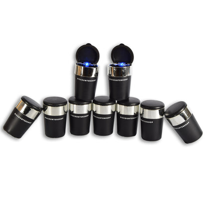 9stuks | Auto asbak |asbak | zwart | Auto accessoires | kunststof | 6.5cm*12cm | Diepte:10.5cm