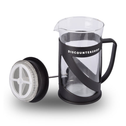 Koffie en theezetapparaat | zwart&transparente | 600 ml | kunststof & glas | Theemachine | Theemaker | 17cm*9cm