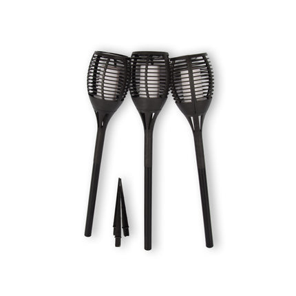 3x | Solar prikspot | prikspot zonne-energie | Voeding: 1 × AA ni-MH 1200mAh 1.2V | prikspot buiten | solar tuinfakkel | Batterij:1200mAh | prikspot tuin | 8cm*77cm 