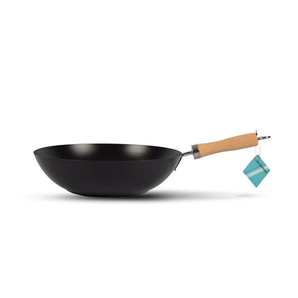 Koekenpan | RVS koekenpan | anti aanbaklaag | houten handvat | Keramische koekenpan | inductie kookplaat | 48cm*30cm