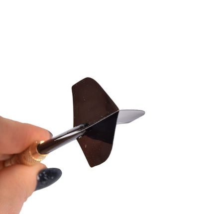 Luxe Zwarte & Gouden Dartpijlenset - Optimaliseer je Dartsprestaties - 9 Stuks - 14cm x 3.5cm x 1.5cm