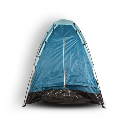 Compacte Blauwe Koepeltent voor Kamperen - Opblaasbare Kampeertent voor 2 Personen | Polyester | Lichtgewicht en Draagbaar