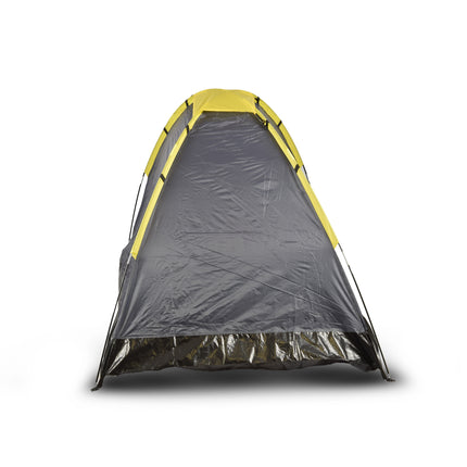 Compacte grijs Koepeltent voor Kamperen - Opblaasbare Kampeertent voor 2 Personen | Polyester | Lichtgewicht en Draagbaar