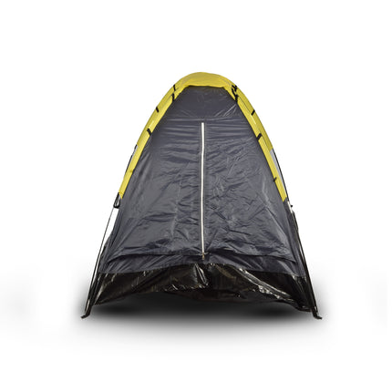 Compacte grijs Koepeltent voor Kamperen - Opblaasbare Kampeertent voor 2 Personen | Polyester | Lichtgewicht en Draagbaar