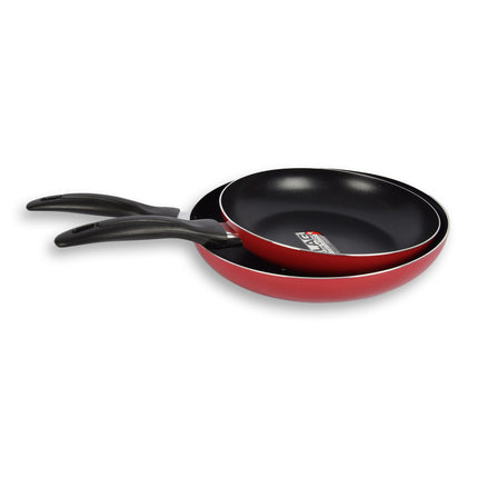 Koekenpan | anti aanbaklaag | rood | RVS koekenpan | Keramische koekenpan | PFOA FREE | Wokpan | 46.5cm*28cm*5cm