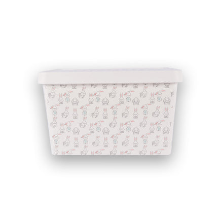 Opslagbox | 17 liter | Opbergdoos | Wit | 600g | kunststof | Opbergdoos met deksel | 37cm*27cm*22cm