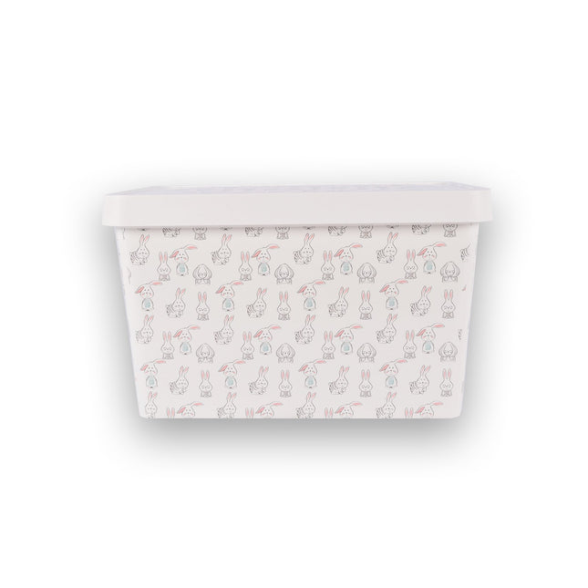 Opslagbox | 17 liter | Opbergdoos | Wit | 600g | kunststof | Opbergdoos met deksel | 37cm*27cm*22cm