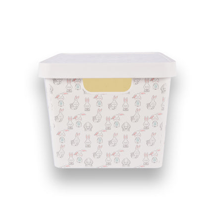 Opslagbox | 17 liter | Opbergdoos | Wit | 600g | kunststof | Opbergdoos met deksel | 37cm*27cm*22cm