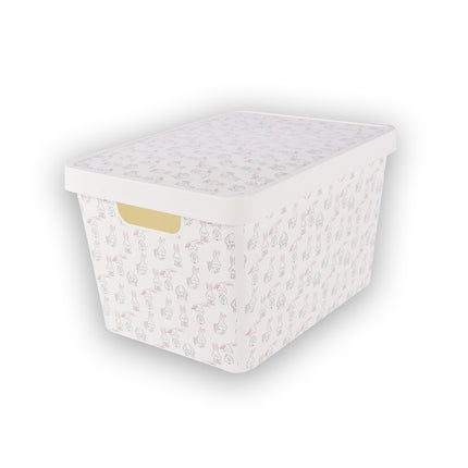 Opslagbox | 17 liter | Opbergdoos | Wit | 600g | kunststof | Opbergdoos met deksel | 37cm*27cm*22cm