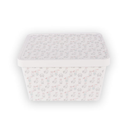 Opslagbox | 17 liter | Opbergdoos | Wit | 600g | kunststof | Opbergdoos met deksel | 37cm*27cm*22cm
