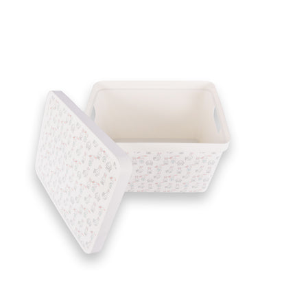 Opslagbox | 17 liter | Opbergdoos | Wit | 600g | kunststof | Opbergdoos met deksel | 37cm*27cm*22cm