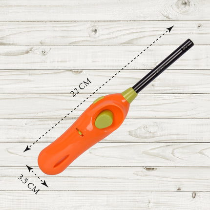 Aansteker | plasma aansteker | oranje&groen | Plastic | elektrische aansteker | bbq starter elektrisch | Navulbare aansteker | 3.5cm*22cm 