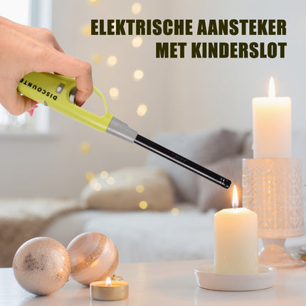 2 Stuks Elektrische Keuken Aansteker Set - Krachtige Mini Aanstekers - Kunststof - 4x25x25 cm 