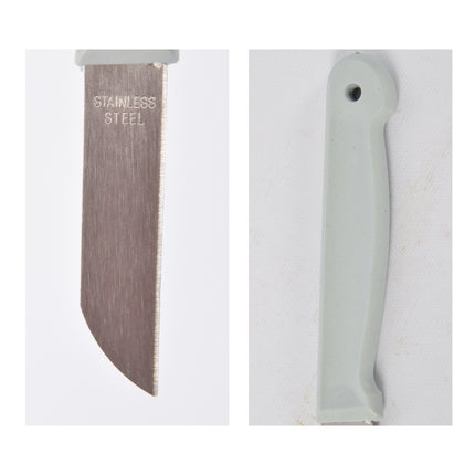 Koksmessen en Keukenmessen Schilmesjes Set - Roestvrij Staal en Plastic - Wit - Afmetingen: 16x1x0.8cm - 3x10 Stuks
