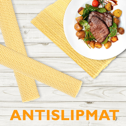 Set van 2 | Antislipmat | Keukenlades | geel/beige | Rubberen antislipmat | Synthetisch rubber | Gripmat | 150cm*30cm 
