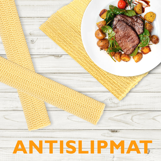 Set van 2 | Antislipmat | Keukenlades | geel/beige | Rubberen antislipmat | Synthetisch rubber | Gripmat | 150cm*30cm 