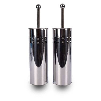 Toiletborstel | Met Houder | 9.5x9.5x38cm | 2 Stuks | WC borstel | Badkameraccessoires | Toiletborstelset