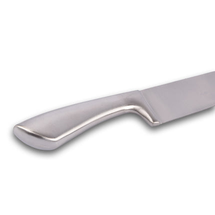 Klassiek Koksmes in Roestvrijstaal - Zilver - Geïntegreerde Handgreep - Lemmet 3.35 cm - Afmetingen 2x33.50 cm
