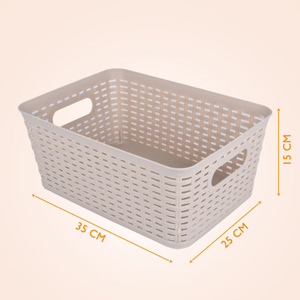 Opbergmand |Mand Rattan 36x26x15cm Beige