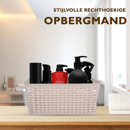 Opbergmand |Mand Rattan 36x26x15cm Beige