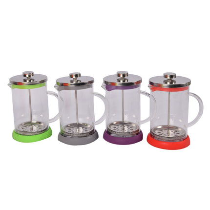 Grijze Cafetière - Koffiemaker van Glas - BPA-vrij - 800ml Inhoud - Vaatwasser Veilig