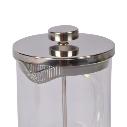Grijze Cafetière - Koffiemaker van Glas - BPA-vrij - 800ml Inhoud - Vaatwasser Veilig
