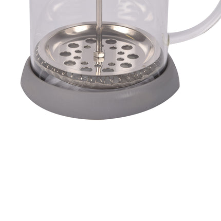 Grijze Cafetière - Koffiemaker van Glas - BPA-vrij - 800ml Inhoud - Vaatwasser Veilig