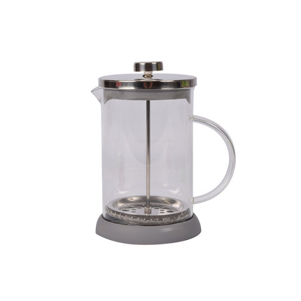 Grijze Cafetière - Koffiemaker van Glas - BPA-vrij - 800ml Inhoud - Vaatwasser Veilig