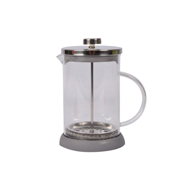 Grijze Cafetière - Koffiemaker van Glas - BPA-vrij - 800ml Inhoud - Vaatwasser Veilig