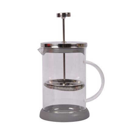 Grijze Cafetière - Koffiemaker van Glas - BPA-vrij - 800ml Inhoud - Vaatwasser Veilig